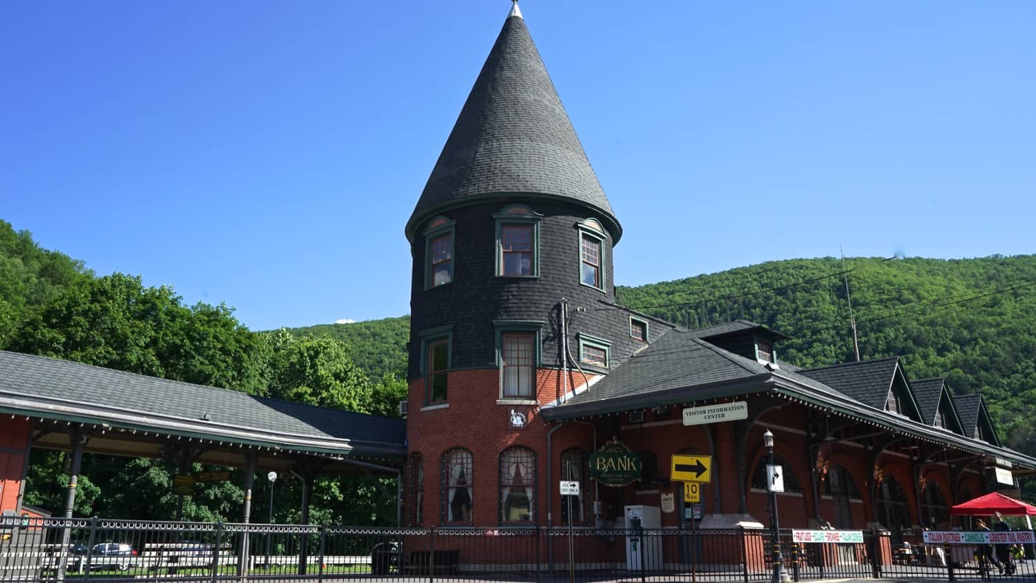 Historic train depot in Jim Thorpe, Pennsylvania