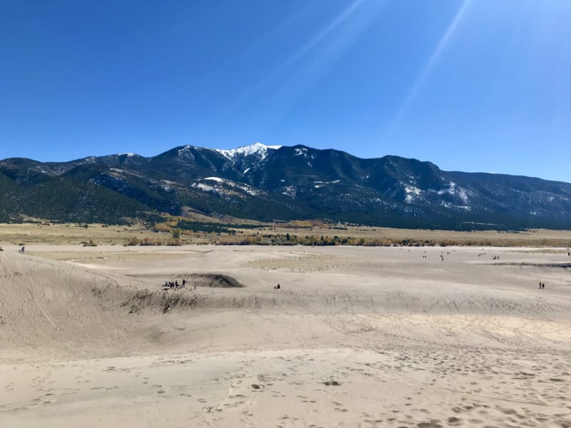 Sangre de Cristo Mountain from the Great Sand Dunes National Park in Colorado