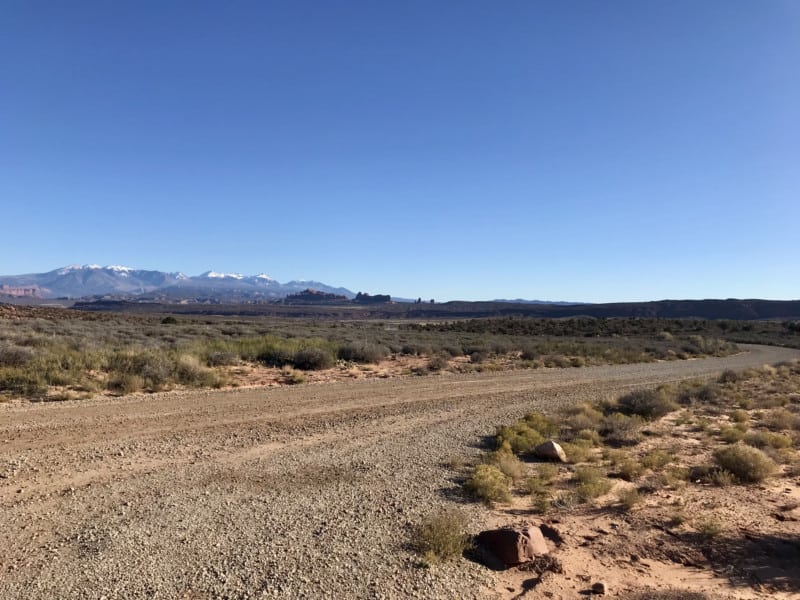 View of La Sal from the Salt Valley Road in Arches National Park - Moab, UT