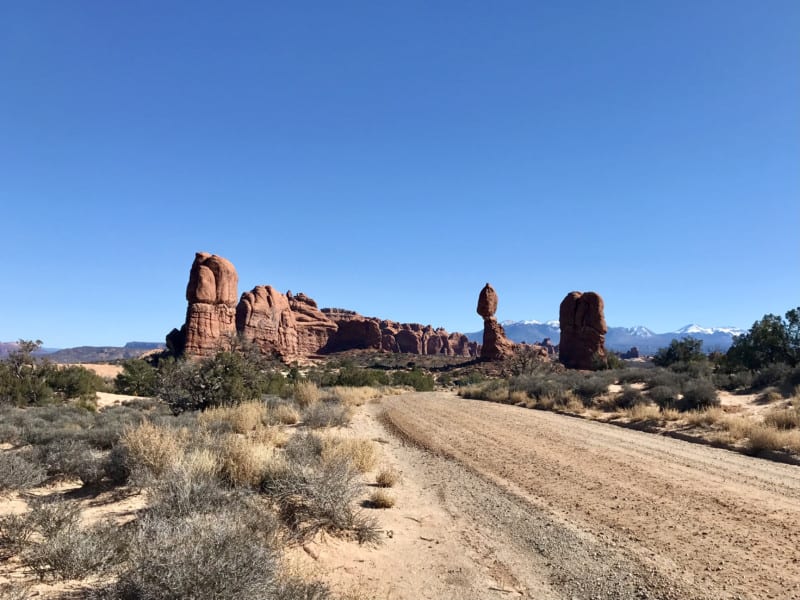 View from the picnic area on Willow Flats Road in Arches National Park - Moab, UT